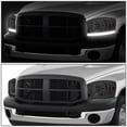 thumbnail image 4 of DNA Motoring Pair LED DRL Smoked Chrome Headlight For 06-08 Dodge Ram 1500 2500 3500, 4 of 6