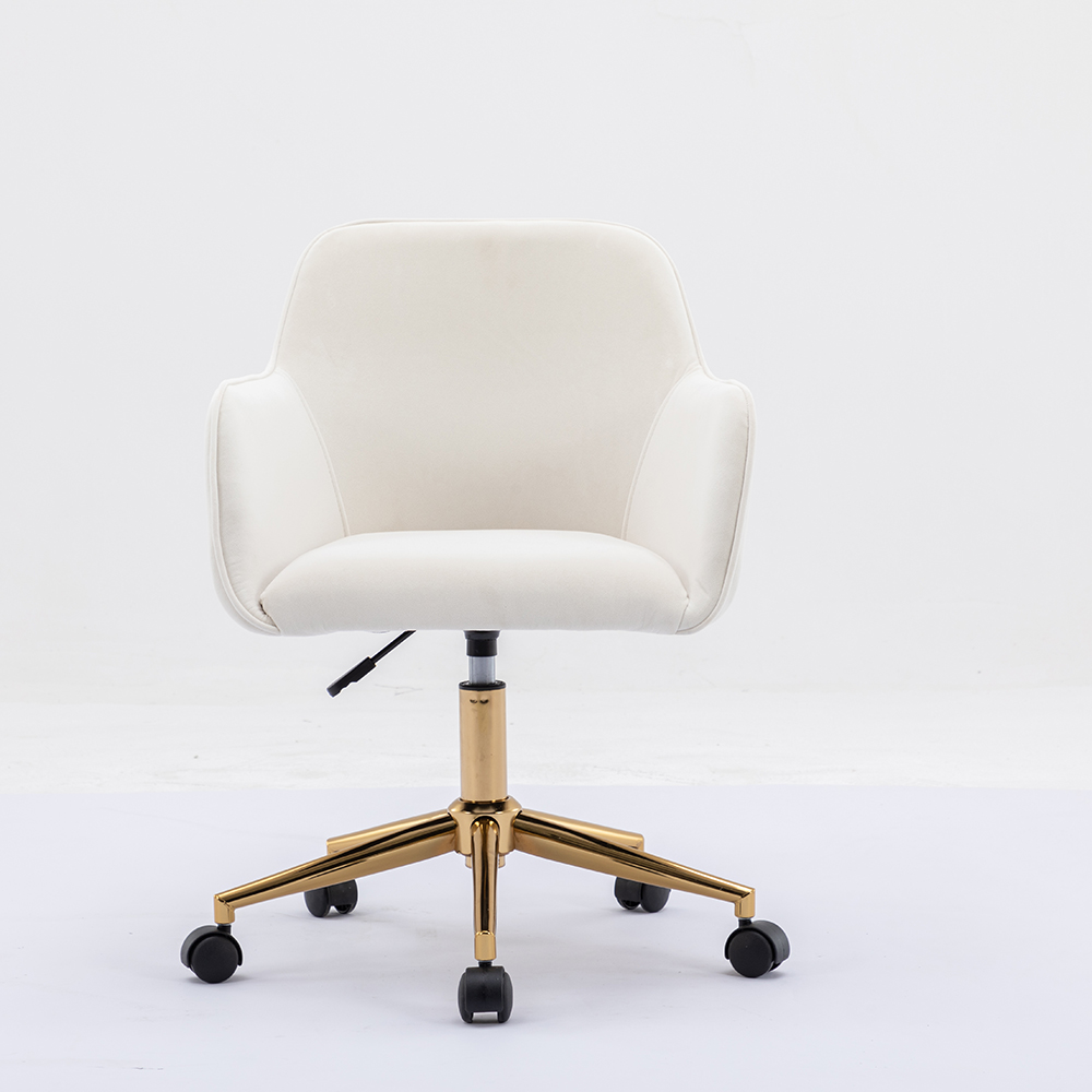 Modern Home Office Chair Velvet Adjustable Height 360 Revolving Desk