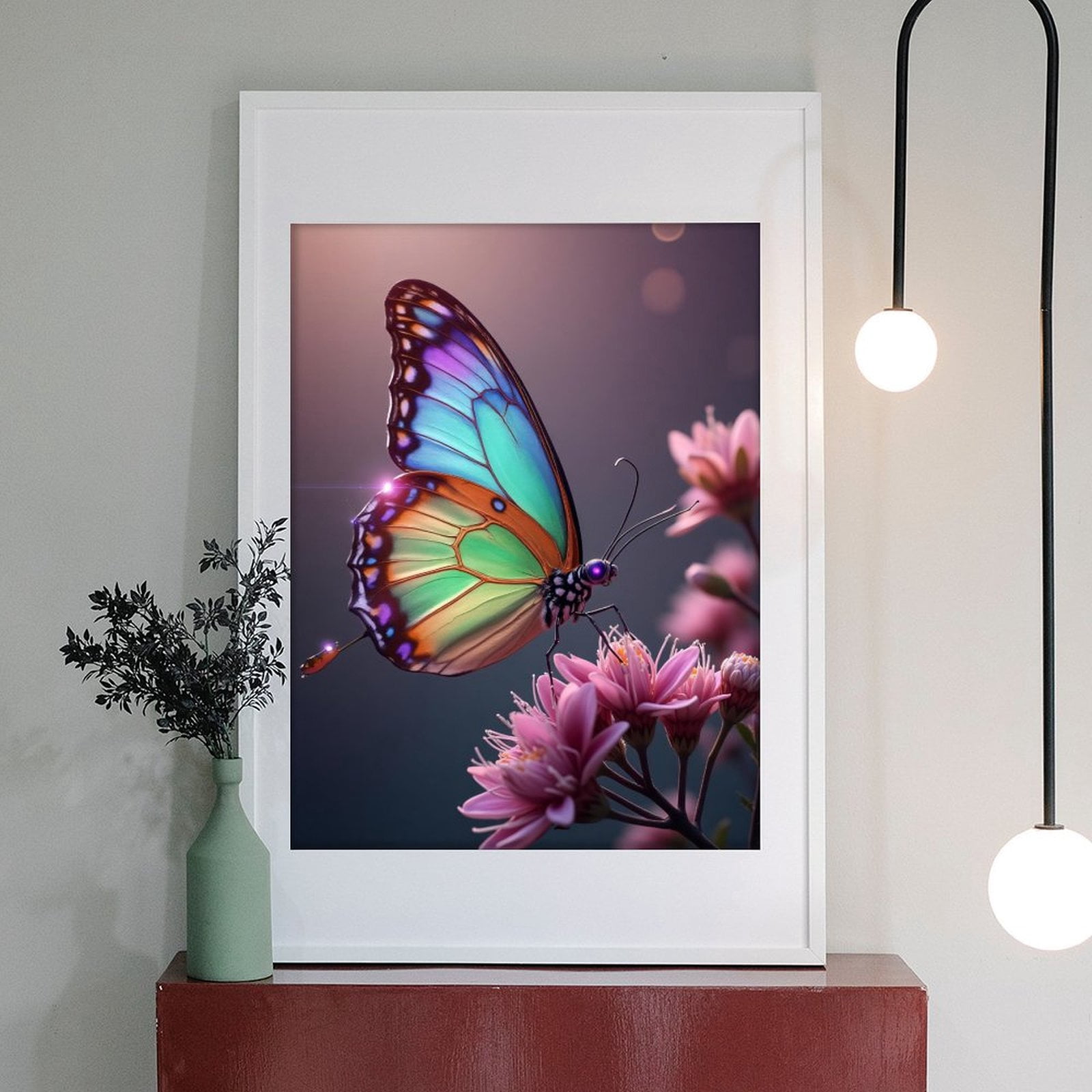 Diamond Art Kits for Adults - Modern Butterfly Bouquet Print No.1086 5D Frameless Dimond Painting Kit for Adults Beginner, Round Diamond Kits for Home Wall Decor, Gift for Women