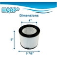 HQRP 2Pack Small Cartridge Filter for Shopvac HangUp / 5 Gallon