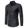 thumbnail image 2 of LYXSSBYX Mens Dress Shirts Long Sleeve Men's Printed No Iron Loose Button Lapel Long Sleeved Shirt, 2 of 9