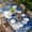 Navy Blue White, variant on Grey Christmas Table Cloths for 4 Foot Rectangle Tables, Snowman Snowflake Gifts Xmas Tree Patio Waterproof Elastic Fitted Tablecloths, Washable Rectangular Table Cover for Camping