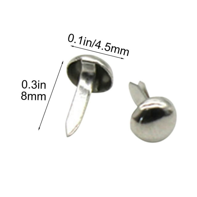 Mini Paper Fasteners, 100 PCS Round Craft Brads for Scrapbooking, DIY Card Making and Paper Crafts, Plated Paper Fasteners for Secure Paper Crafting and Art Projects