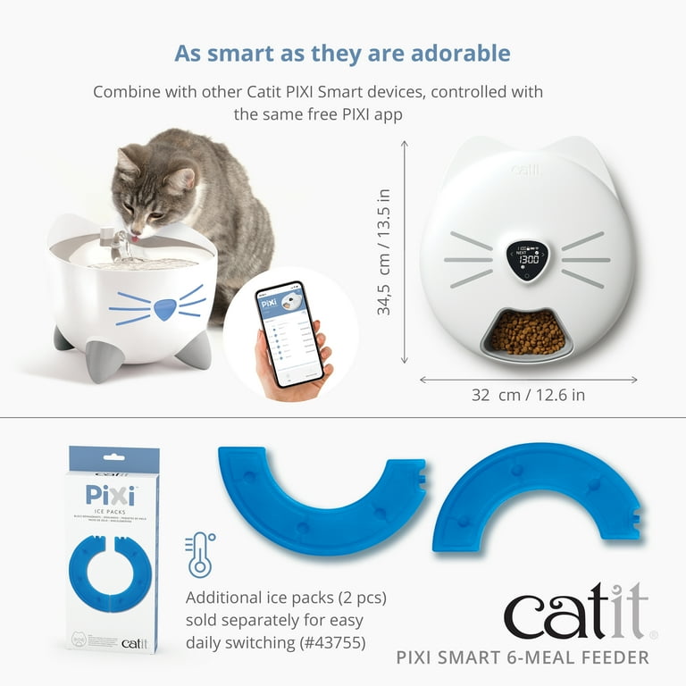 Catit, Pixi Smart 6-Meal Feeder, Fully automatic with app control