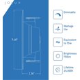 thumbnail image 3 of 5/6 Inch LED Can Lights Retrofit Recessed Lighting,11W =75W, 2700K (Soft White), 750 Lumens, Dimmable Replacement recessed Light Conversion kit, ETL, Damp Rated, E26 Base, Baffle Trim, 6-Pack, 3 of 5
