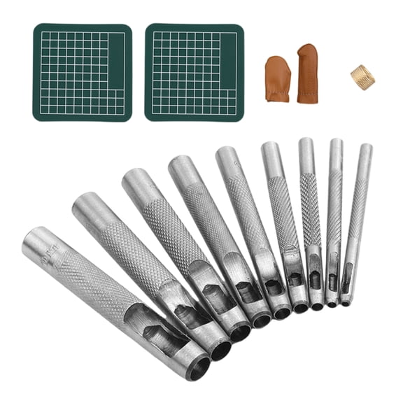 Hollow Punch Set Round Leather Hole Punch Practical Leather Craft Punch Working Tool for Watch Band Craft Project