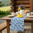 thumbnail image 6 of Table Runner Watercolor Blue Floral Table Decoration for Kitchen Dinning Flowers Table Decoration for Indoor Outdoor Party Wedding Decor 13x90 Inch, 6 of 7