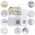 thumbnail image 4 of Teamson Kids Versailles Play Kitchen with Refrigerator, and Cookware Accessories, White, 4 of 11