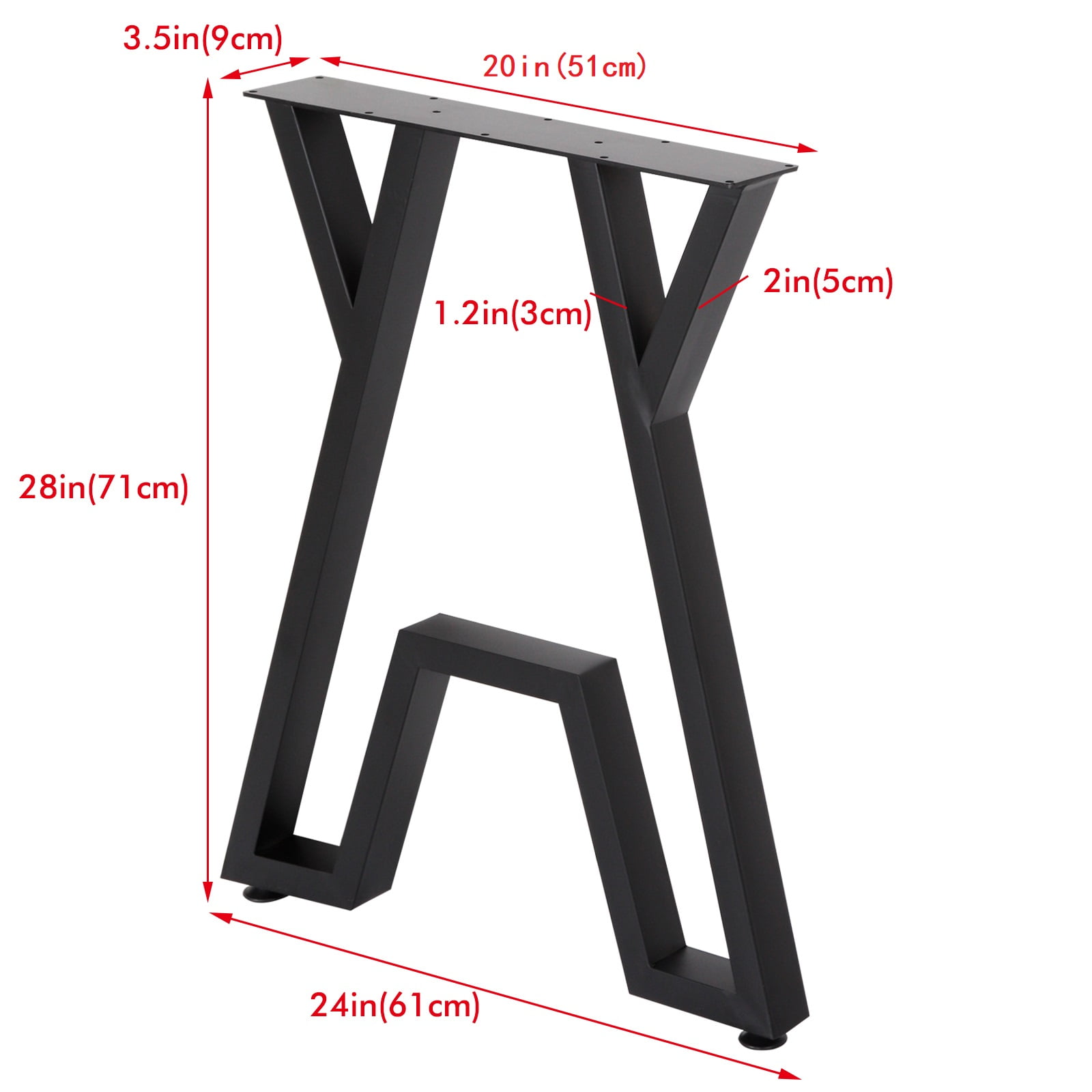 Buy SSS Furniture Metal Table Legs 28X24 Desk Legs DIY Furniture Legs