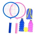 thumbnail image 5 of yotijay Badminton Set for Kids Badminton Play Set with Shuttlecock Gift Sturdy Badminton Blue and Pink, 5 of 9