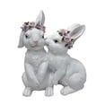 thumbnail image 2 of Figura de conejo de Pascua, estatua de conejo, hermosa pieza coleccionable para centro de mesa de Pascua Pareja, 2 of 9