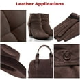 thumbnail image 5 of ELW Chap Splits Suede 4-5 oz 1.6-2mm Dark Brown Pre-Cut Piece 1-3 SQ FT 4 PCS Bundle - Split Leather AB Grade Cowhide - Perfect for Auto Garments Chaps Bags Vest Aprons Saddles Moccasins, 5 of 7