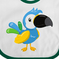 thumbnail image 4 of Inktastic Colorful Parrot, Tropical Parrot, Cute Parrot Boys or Girls Baby Bib, 4 of 4