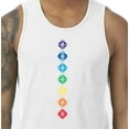 thumbnail image 3 of Mens 7 Diamond Chakras 100% Cotton Yoga Tank Top Shirt, Small White, 3 of 5