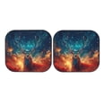 thumbnail image 7 of Balery 2 Piece Celestial Stag Cosmic Glow Car Windshield Sun Shade|Foldable Front Windshield Shade for Car Front Window for Most Sedans SUV Truck-Medium, 7 of 7