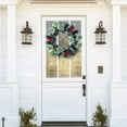 thumbnail image 4 of Grrvtrz Artificial Winter Wreath Christmas Wreath Artificial Hanging Wreath Suitable for Front Door Fireplace Stair Railing Christmas Party Decoration,Holiday Products,Christmas Decorations, 4 of 6
