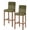 Green, variant on Grey Striped Bar Stool Covers Set of 4, Vintage Stripes Ombre Stretch Washable Bar Chair Covers with Backs, Removable Pub Counter Height Chair Cover for Kitchen Dining Room Cafe