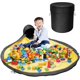 thumbnail image 2 of Organizador de juguetes, tapete de juego, canasta de juguetes para bebé, bolsa de juguetes plegable, almacenamiento infantil plegable, tapete de juego para bebé - Negro (L), 2 of 5