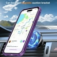 thumbnail image 4 of for iPhone 14 Pro Max Case with Stand [ Grade Drop Tested][Compatible with Magnet] Ring Translucent Slim Hard Back Soft Edge, Purple, 4 of 14