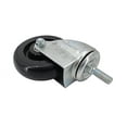 thumbnail image 3 of FixtureDisplays® 4 Inch 180 lbs Capacity Plastic Stem Wheel M12X30 Stem 360 Degree Rotation Swivel Furniture Caster Black Stem Wheel Non-locking Castor 180 lbs Load Capacity Each Stem Wheel 401200-1PK, 3 of 7