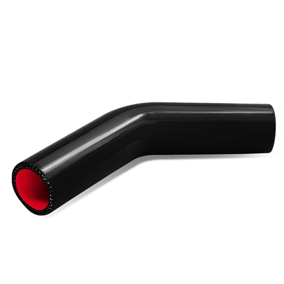 DNA Motoring SH-15-45-BK-RD 1.5" 4-PLY 45 DEGREE ELBOW TURBO/INTAKE PIPING SILICONE COUPLER HOSE BLACK/RED