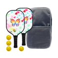 thumbnail image 4 of Premium Pickleball Paddles Set and Storage Bag Pickleball Rackets Ball Set with Butterfly, 4 of 9