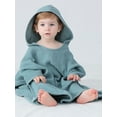 thumbnail image 3 of xiaxaixu Toddler Boy Girl Cloak Bathrobe Solid Color Bat Sleeve Hooded Towel Loose Breathable Robe, 3 of 6