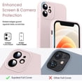 thumbnail image 2 of Liquid Silicone Case for iPhone 12, [Camera Protection] [Anti Fingerprint] [Wireless Charging] 4 Layer Phone Case Protective Cover, Built-in Microfiber Case Cover, 6.1", Pink, 2 of 14