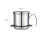 thumbnail image 5 of leyfeng Filtro de café vietnamita, cafetera vietnamita de acero inoxidable, cafetera portátil por goteo, inserto de gravedad para, 5 of 7