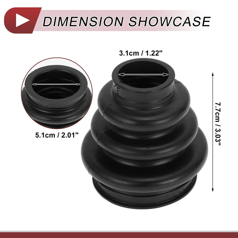 Unique Bargains No.33217572446 Outer CV Joint Boot Kit with Clamps