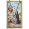 Pewter Saint St Dominic Medal with Laminated Holy Card, 1 1/16 Inch