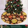 thumbnail image 6 of FMSHPON Fall Leaves Pumpkins Xmas Christmas Tree Skirt Stand Mat for Holiday Party Decoration Indoor Outdoor 36 inches, 6 of 6
