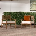 thumbnail image 6 of Modern Solid Wood Outdoor Zander Club Chair (set of 2) - Dark Brown, 6 of 6