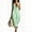 Green, variant on Women's V-Neck Short Sleeve Maxi Dress with Striped Print, Side Pockets, and Relaxed Casual Fit