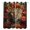style-3, variant on Forest Colored Leopard Flower Leaves 2 Panel Curtain Set, Watercolor Painting Window Treatment Living Room Bedroom Decor