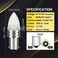 thumbnail image 2 of Ruiandsion 2pcs BA9S LED Bulbs,Warm White,AC 10-30V for Car Interior Lights - Dome,Map,License Plate,Courtesy,Non-Polarity, 2 of 9