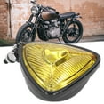 thumbnail image 4 of Headlamp 12V 55W  Headlight Yellow Lens Black Housing Fit for All Retro Motorcycles ATVs, 4 of 7