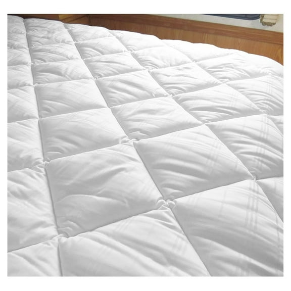 CodYinFI RV Short Queen 60x75 Quilted Mattress Pad Cover. Fitted Sheet Style. for RV, Camper. Made in The USA