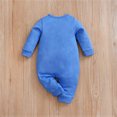 thumbnail image 3 of Bellafa Newborn Baby Boys Cotton Romper Onesies Infant Long Sleeve One-Piece Toddler Button Jumpsuits Fall Spring Outfits, 3 of 8