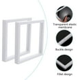 thumbnail image 4 of EeaseCA 2pcs 3D Floating Frame Display Holder Stands Clear Jewelry Display Box (White), 4 of 8