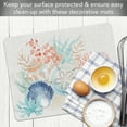 thumbnail image 5 of Cut N' Funnel "Sea Plants & Shells" Designer Flexible Plastic Cutting Board Mat 15" x 11.5", 5 of 7