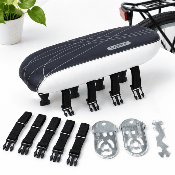 Bicycle Rear Seat Cushion, Thick Spadded Mountain Bike Carrier Saddle