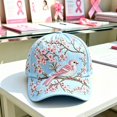 thumbnail image 2 of Mfakffe Breast Cancer Awareness Baseball Cap for Men Women Hummingbird October Support Hat Adjustable Casual Baseball Hat, 2 of 6