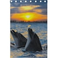 thumbnail image 4 of Coolnut Window Curtain Panels The Bottle Nosed Dolphins Under Sunset Grommet Top Room Darkening Thermal Insulated Blackout Window Treatment Drapes 2 Panels W55 x L84 In, 4 of 6