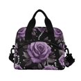 thumbnail image 6 of FORMRS Reusable Lunch Bag for Work School Leakproof Insulated Cooler with Adjustable Shoulder Strap, Black Roses, 6 of 6