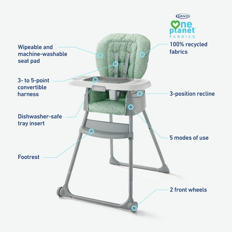 Graco Made2Grow 5-in-1 Infant Toddler High Chair, Terrazo, 17.55 Graco Made2Grow 5-in-1 Infant Toddler High Chair, Terrazo, 17.55