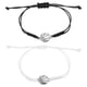 thumbnail image 1 of Pulseras de baloncesto Uxcell, 2 piezas de regalos de baloncesto, pulsera trenzada negra y blanca, 1 of 6