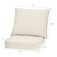 thumbnail image 2 of GETHFSA 2-Pack Deep Seat Patio Chair Cushions Set with Backrest & Rope Belts, Indoor/Outdoor Waterproof Replacement Cushions with Removable Covers for Deep Seating Furniture, Beige, 2 of 9
