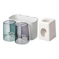 thumbnail image 1 of Wall Mounted Toothbrush Holder Set with Toothpaste Dispenser Large Capacity Toothbrush Storage Shelf for Kitchen Bathroom, 1 of 5