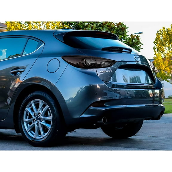 Rvinyl Tail Light Tint Covers Compatible with Mazda Mazda3 2014-2018 (Hatchback) - Matte Smoke